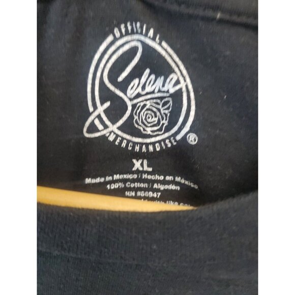 Selena Com Una Flor Black T-Shirt Men's Size XL NEW NWOT - Picture 5 of 13